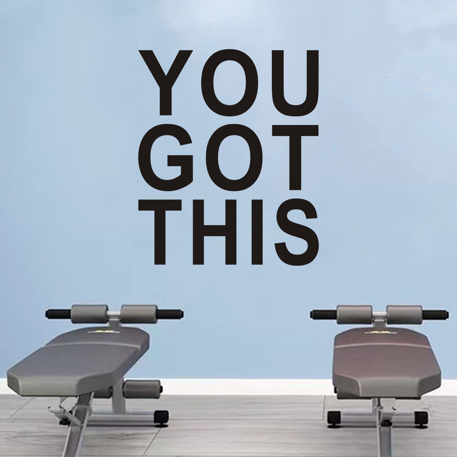 Seatune Gym Inspirational Wall Decals - Motivational Quotes Positive Wall Stickers - Office Garage Bedroom Living Room Bathroom